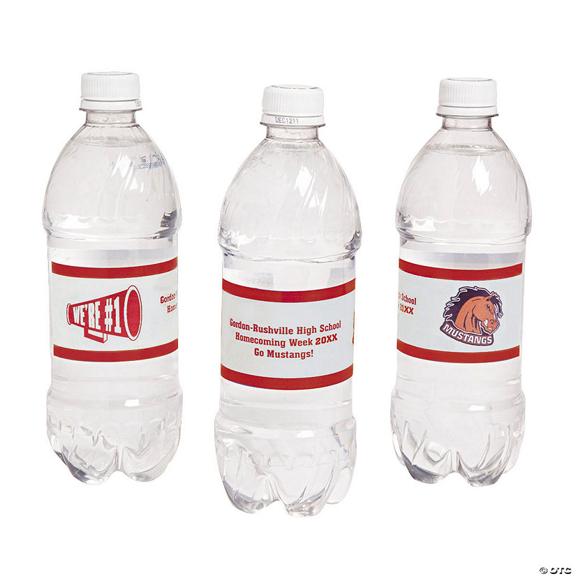 Bulk  50 Pc. Custom Photo Team Spirit Water Bottle Labels Image Thumbnail