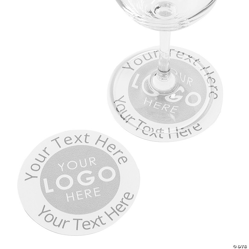 Bulk 50 Pc. Persoanlized FullColor Logo Coasters Oriental Trading