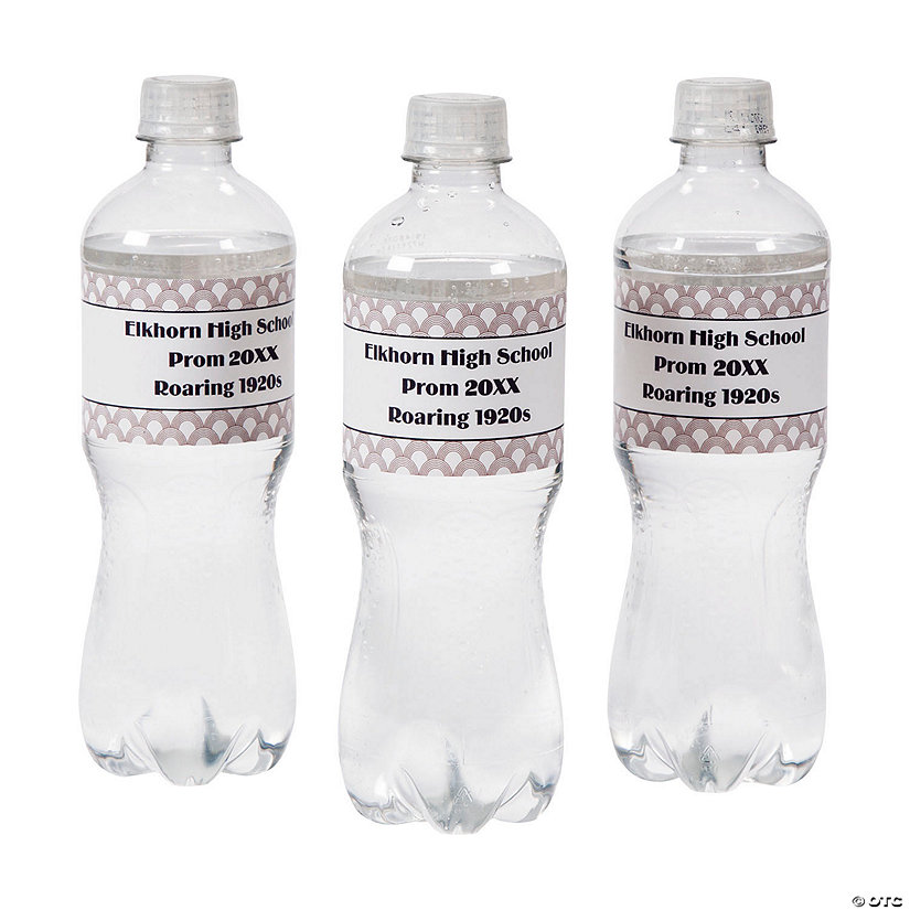 Bulk 50 Pc. Personalized 1920s Water Bottle Labels Image