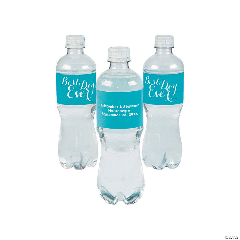 Bulk 50 Pc. Personalized Best Day Ever Water Bottle Labels Image Thumbnail