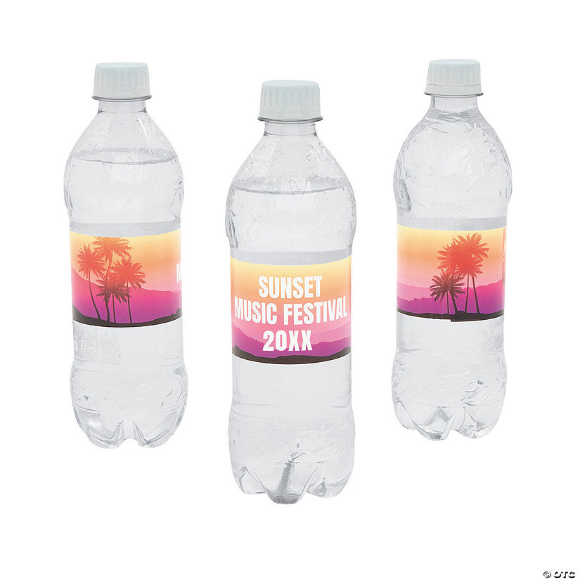 Bulk 50 Pc. Personalized Boho Festival Water Bottle Labels Image Thumbnail