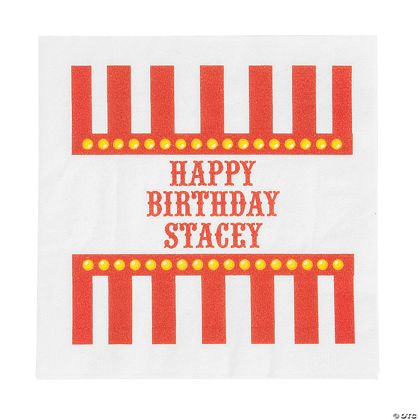 Bulk 50 Pc. Personalized Carnival Luncheon Napkins Image