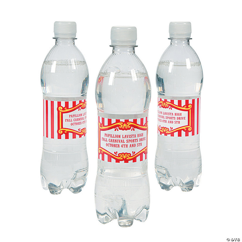 Bulk 50 Pc. Personalized Carnival Water Bottle Labels Image