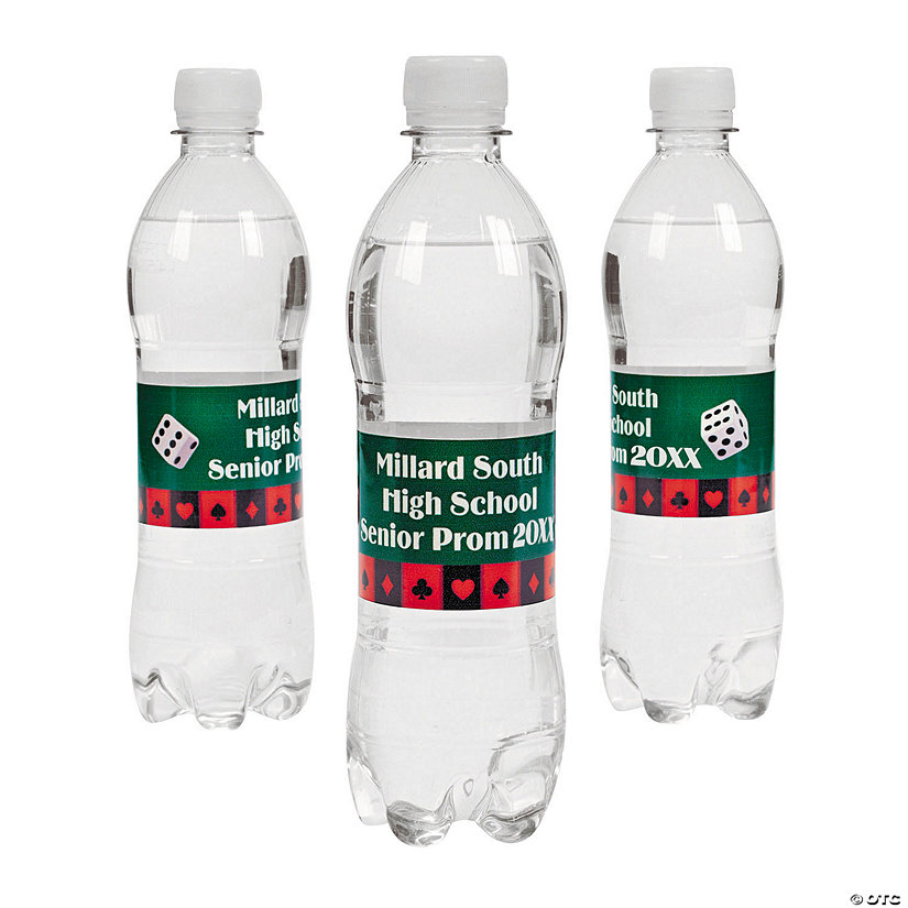 Bulk 50 Pc. Personalized Casino Water Bottle Labels Image