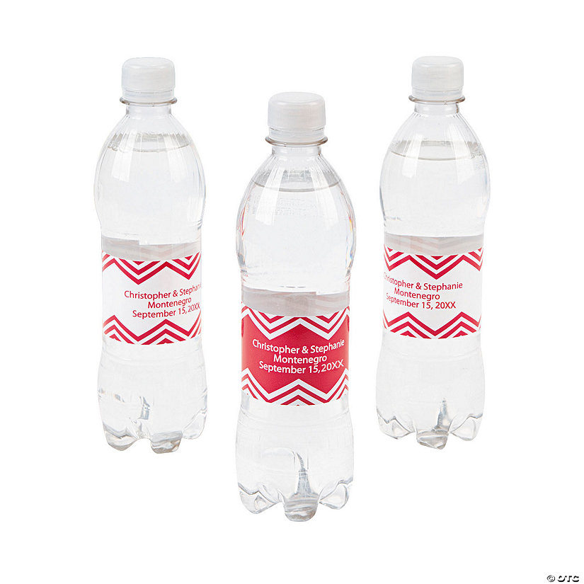 Bulk 50 Pc. Personalized Chevron Water Bottle Labels Image Thumbnail