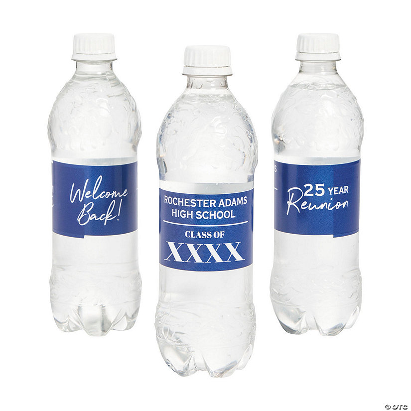 Bulk 50 Pc. Personalized Class Reunion Welcome Back Water Bottle Labels Image