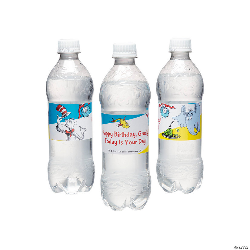 Bulk 50 Pc. Personalized Dr. Seuss™ Water Bottle Labels - Discontinued