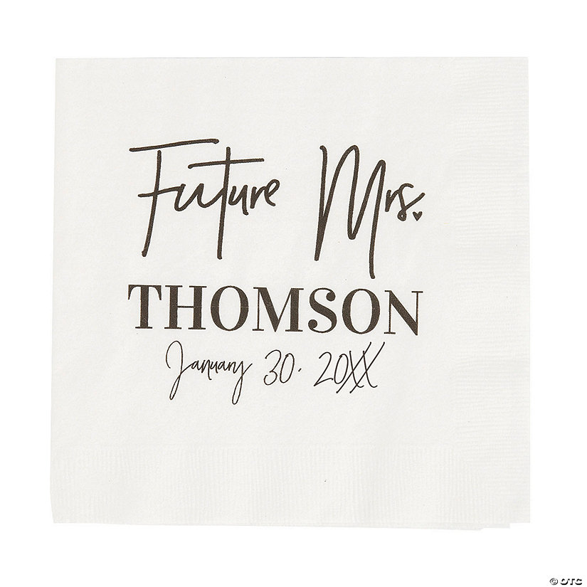 Bulk 50 Pc. Personalized Future Mrs. Luncheon Napkins Image