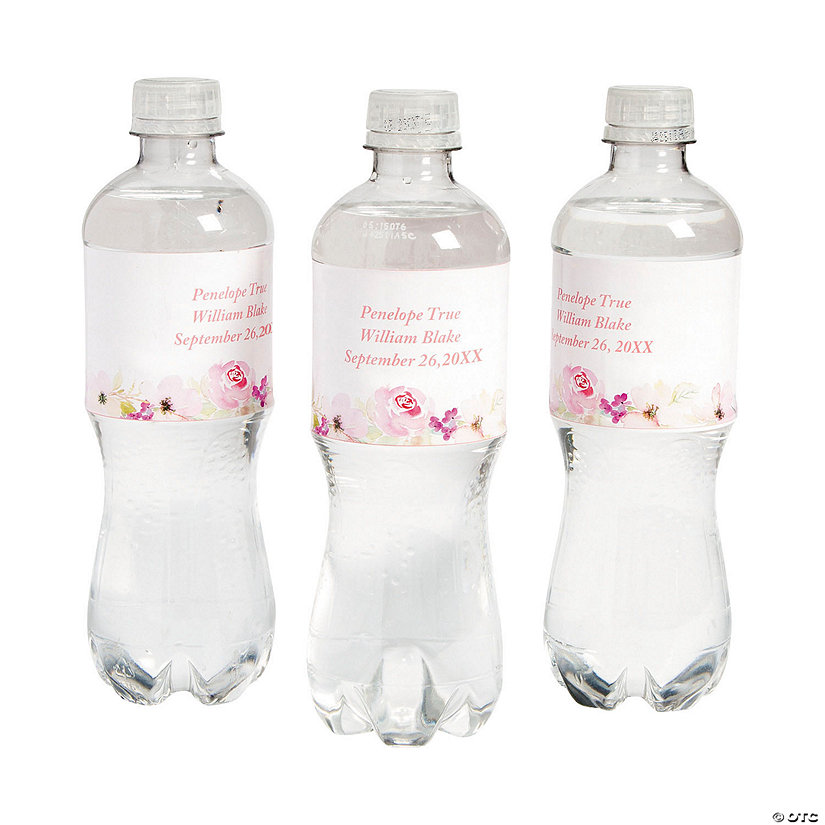 Bulk 50 Pc. Personalized Garden Party Water Bottle Labels Image Thumbnail
