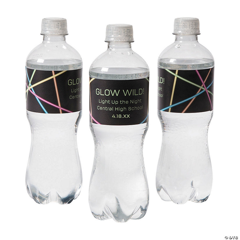 Bulk 50 Pc. Personalized Glow Water Bottle Labels Image