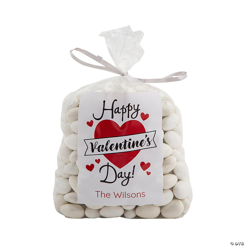 Bulk 50 Pc. Personalized Happy Valentine&#8217;s Day Cellophane Bag Kit Image Thumbnail