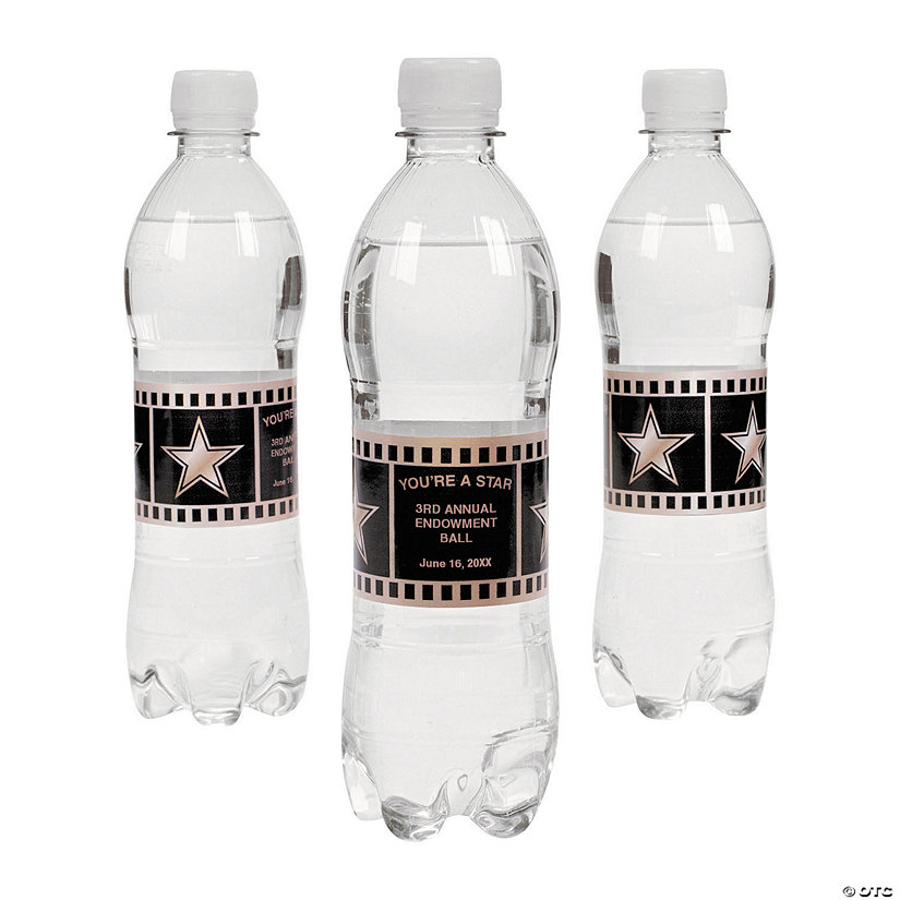 Bulk 50 Pc. Personalized Hollywood Water Bottle Labels Image