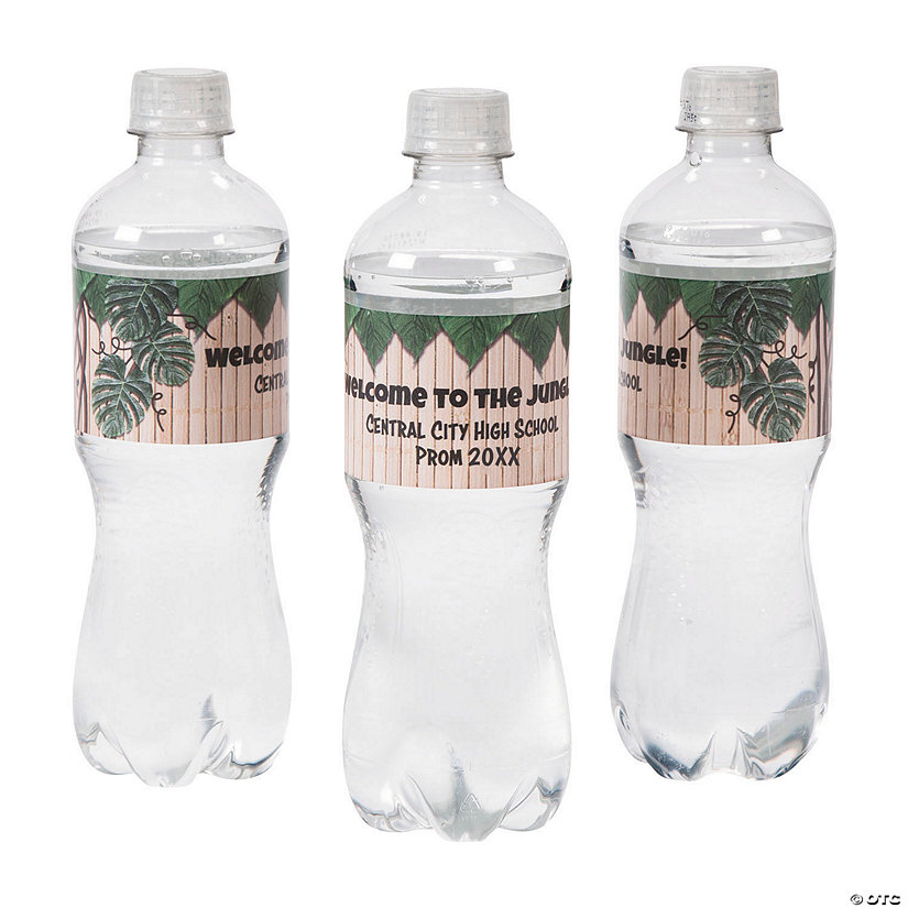 Bulk 50 Pc. Personalized Jungle Water Bottle Labels Image Thumbnail