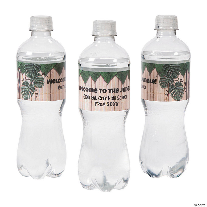 Bulk 50 Pc. Personalized Jungle Water Bottle Labels Image