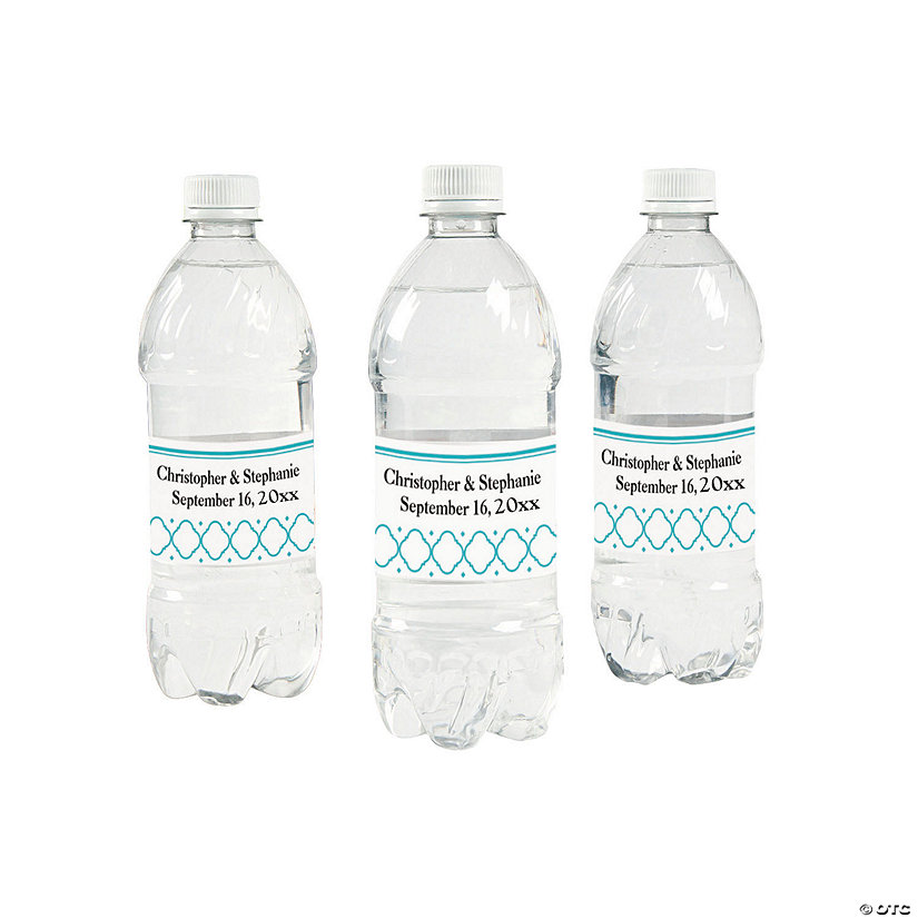 Bulk 50 Pc. Personalized Lattice Water Bottle Labels Image Thumbnail