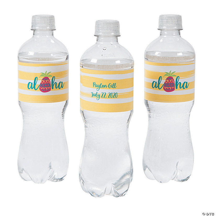 Bulk 50 Pc. Personalized Little Pineapple Water Bottle Labels Image
