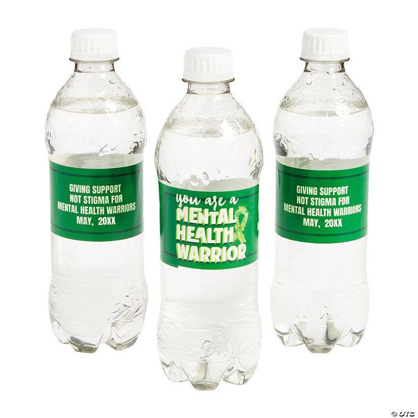 Bulk 50 Pc. Personalized Mental Health Awareness Water Bottle Labels Image Thumbnail