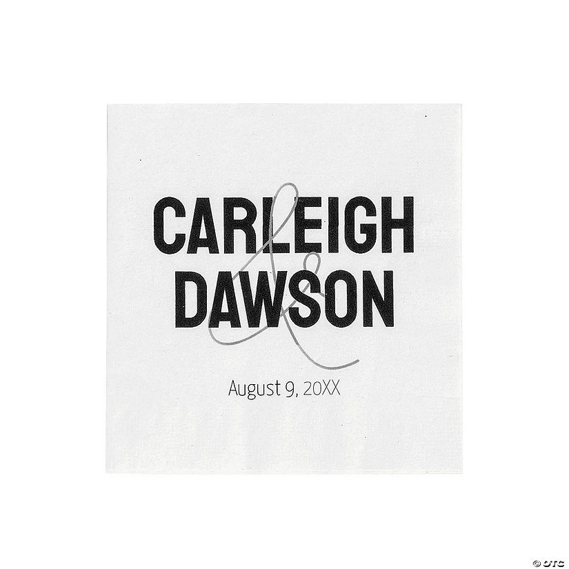 Bulk 50 Pc. Personalized Modern First Names Beverage Napkins Image