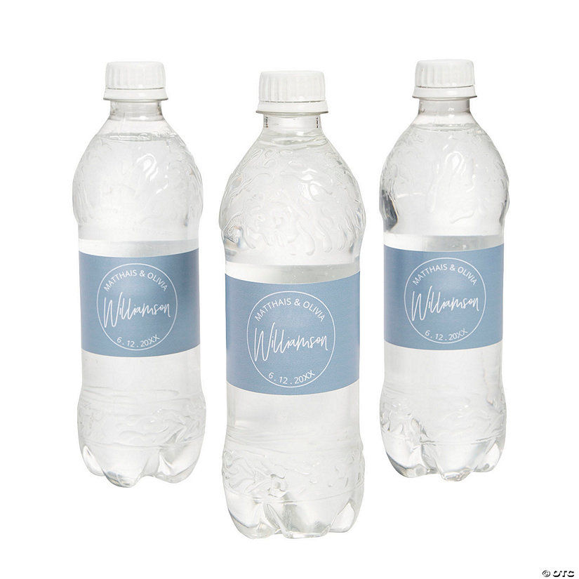 Bulk 50 Pc. Personalized Modern Last Name Water Bottle Labels Image