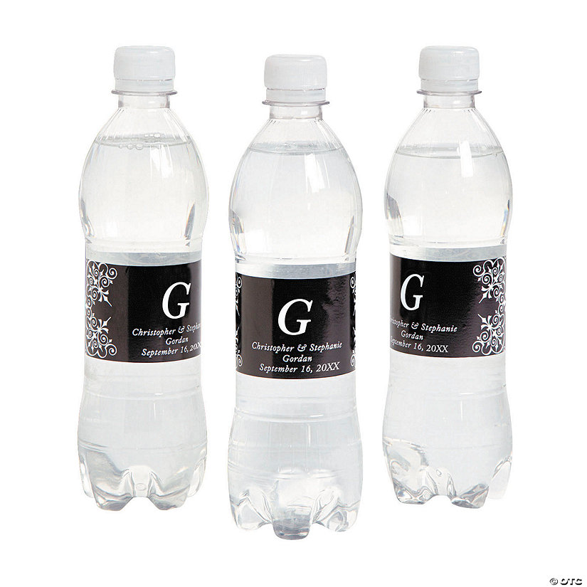 Bulk 50 Pc. Personalized Monogrammed Water Bottle Labels Image