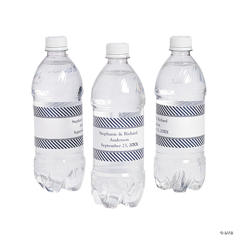 Bulk 50 Pc. Personalized Nautical Wedding Bottle Labels Image