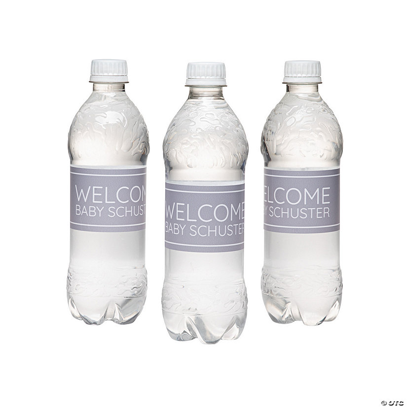Bulk 50 Pc. Personalized Neutral Baby Water Bottle Labels Image