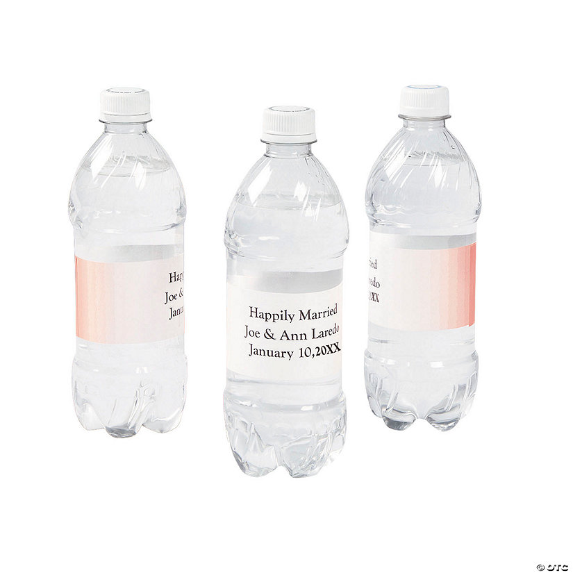 Bulk 50 Pc. Personalized Ombre Pattern Water Bottle Labels Image