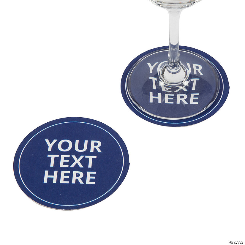 Bulk 50 Pc. Personalized Open Text Coasters Image