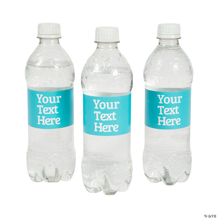 Bulk 50 Pc. Personalized Open Text Water Bottle Labels Image Thumbnail