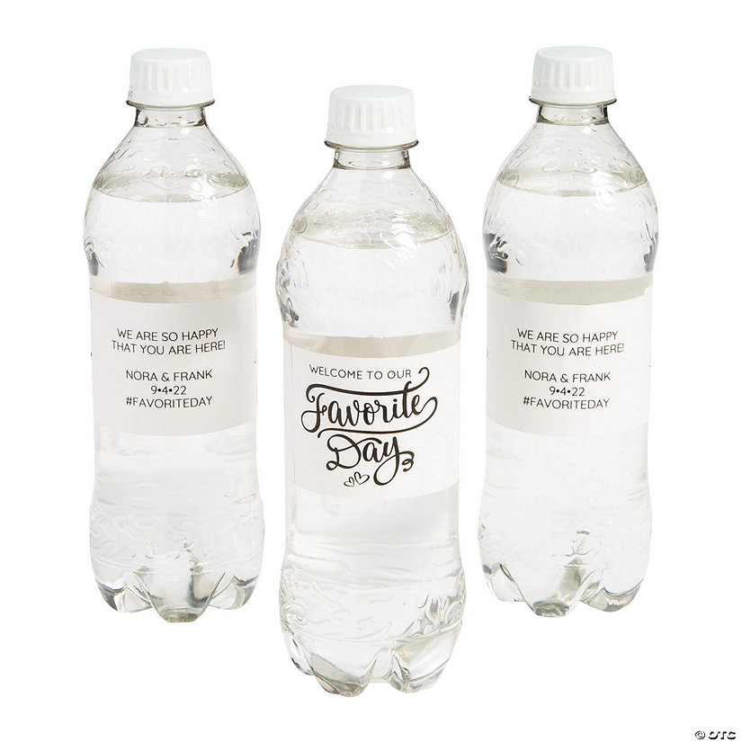 Bulk 50 Pc. Personalized Our Favorite Day Water Bottle Labels Image