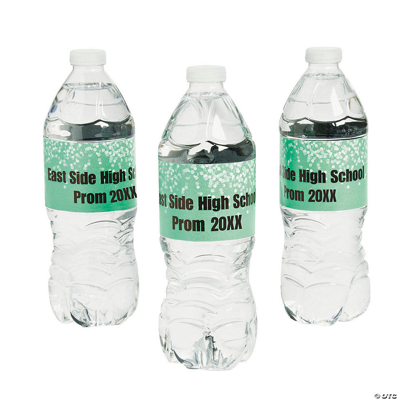 Bulk 50 Pc. Personalized Prom Water Bottle Labels Image Thumbnail