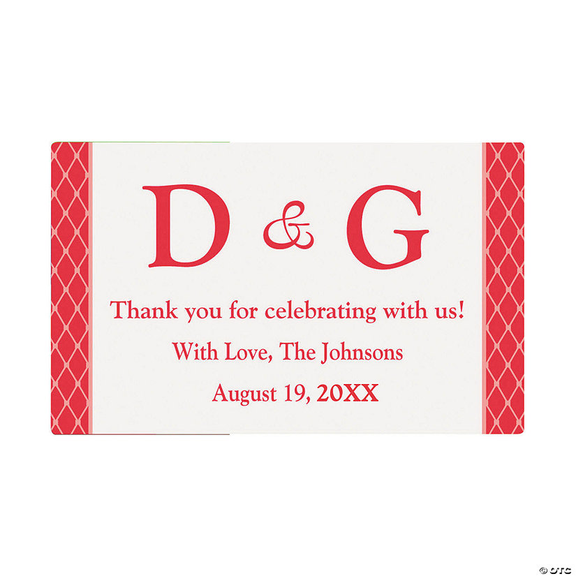 Bulk 50 Pc. Personalized Rectangular Favor Stickers Image