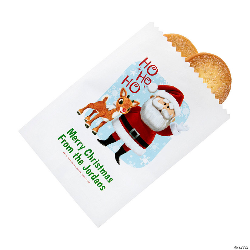 Bulk 50 Pc. Personalized Rudolph<sup>&#174;</sup> Treat Bags Image
