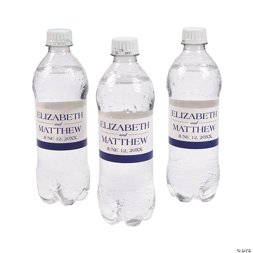 Bulk 50 Pc. Personalized Simple Water Bottle Labels Image Thumbnail