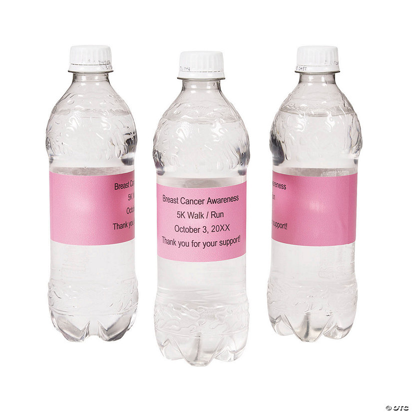 Bulk 50 Pc. Personalized Solid Color Water Bottle Labels Image Thumbnail