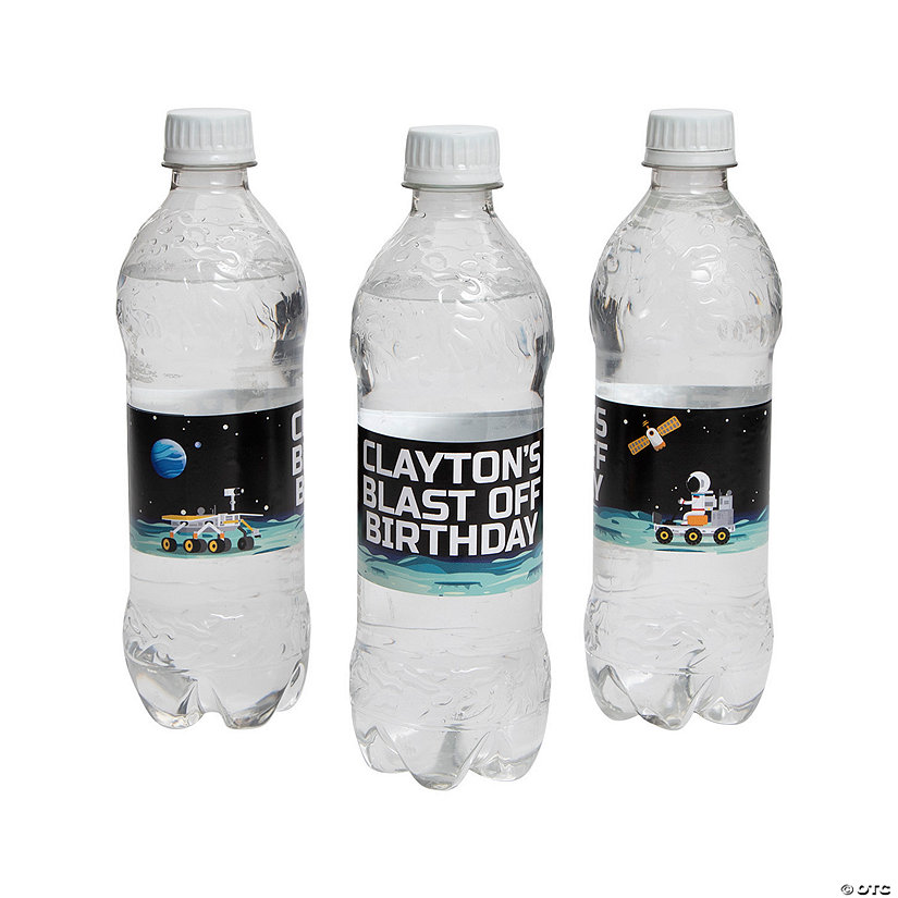 Bulk 50 Pc. Personalized Space Water Bottle Labels Image