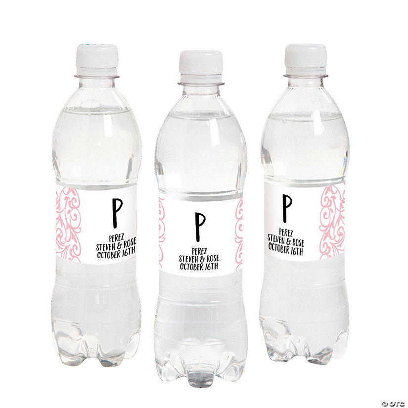 Bulk 50 Pc. Personalized Swirl Water Bottle Labels Image