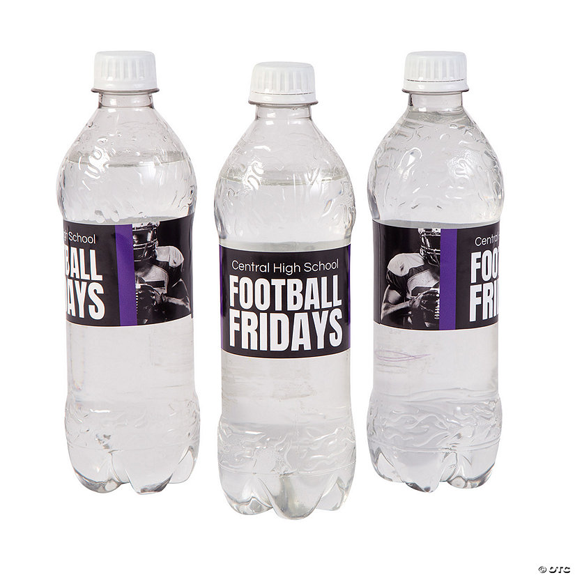 Bulk 50 Pc. Personalized The Big Game Water Bottle Labels Image Thumbnail