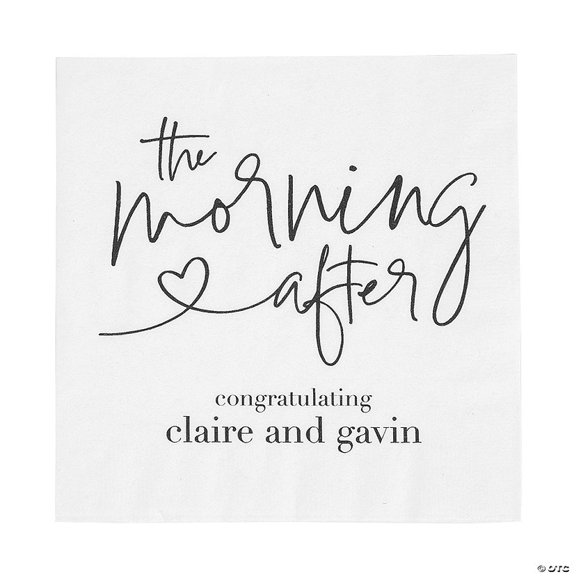 Bulk 50 Pc. Personalized Wedding Brunch Luncheon Napkins Image
