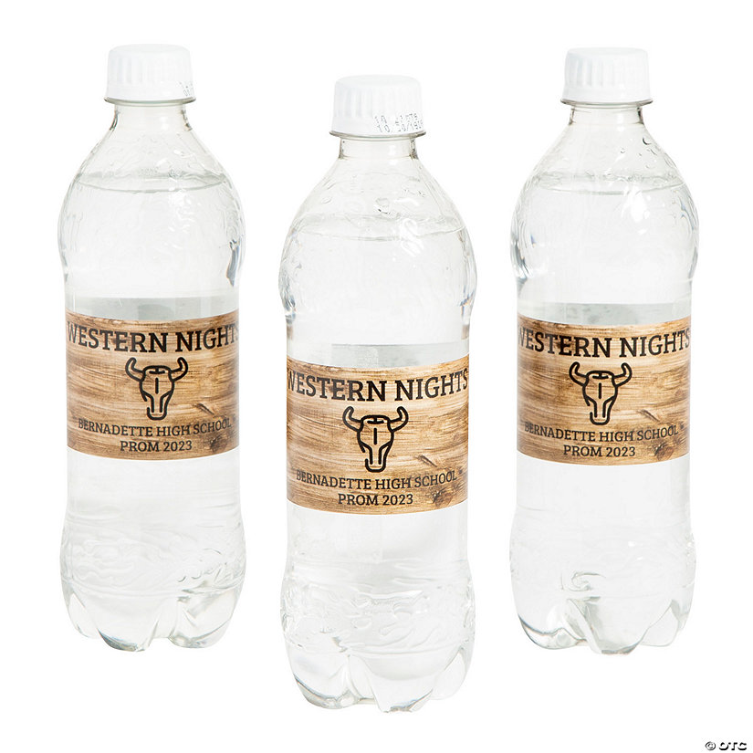 Bulk 50 Pc. Personalized Western Water Bottle Labels Image