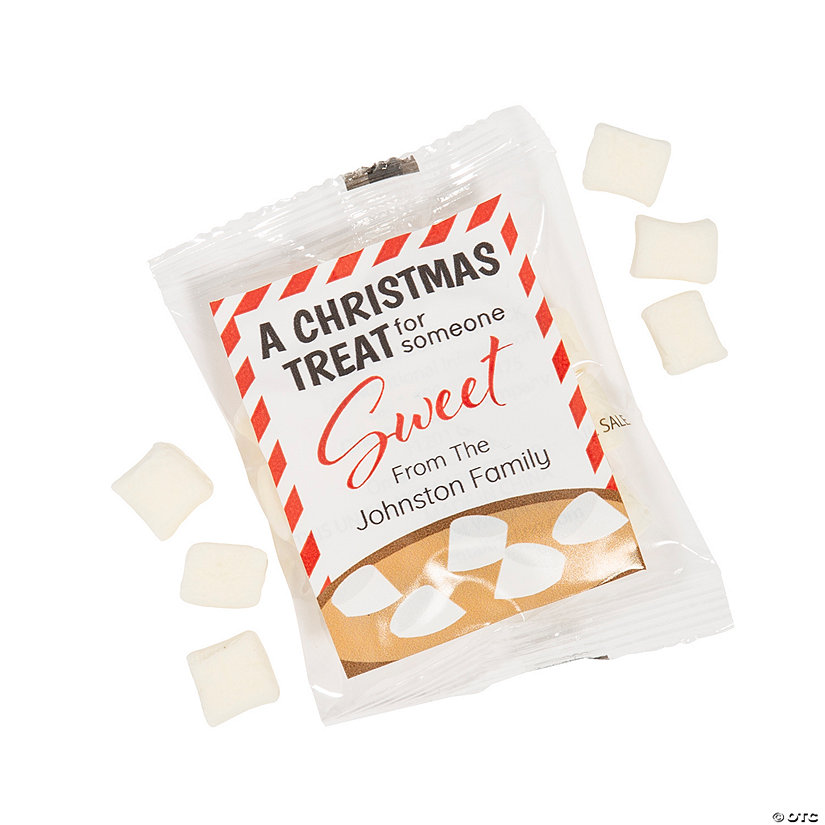 Bulk 57 Pc. Personalized Christmas Mini Marshmallow Fun Packs Image Thumbnail