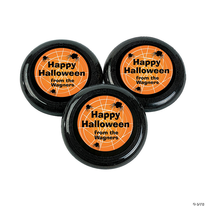 Bulk 72 Pc. Mini Personalized Halloween Flying Discs Image Thumbnail