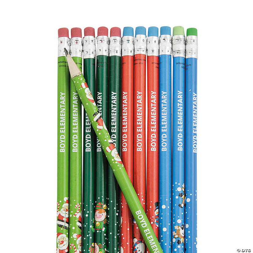Bulk 72 Pc. Personalized Christmas Pencils Image