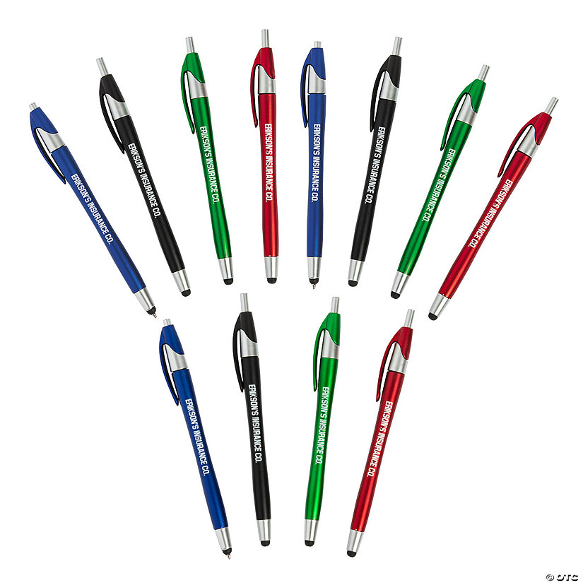 Bulk 72 Pc. Personalized Colored Stylus Pens