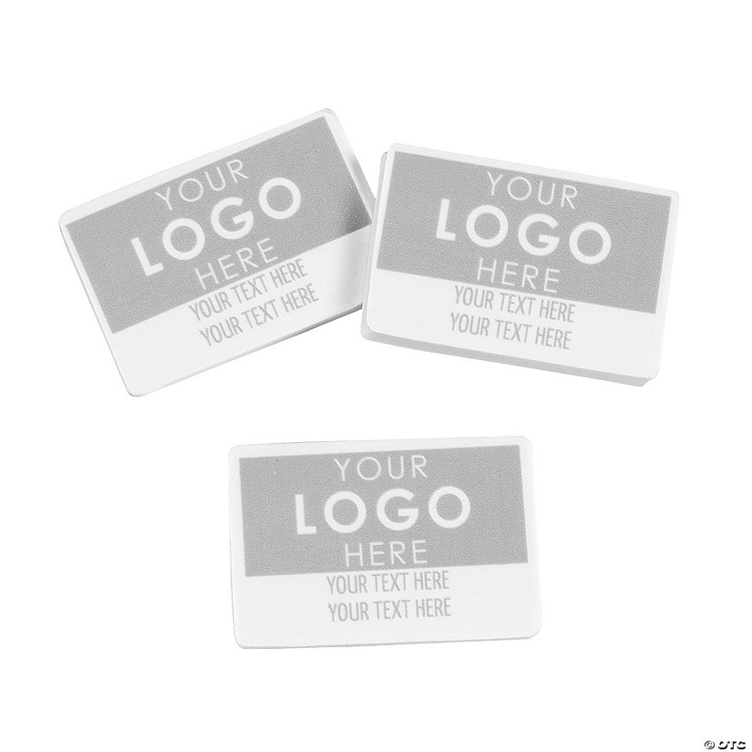 Bulk 72 Pc. Personalized Full-Color Logo Erasers Image