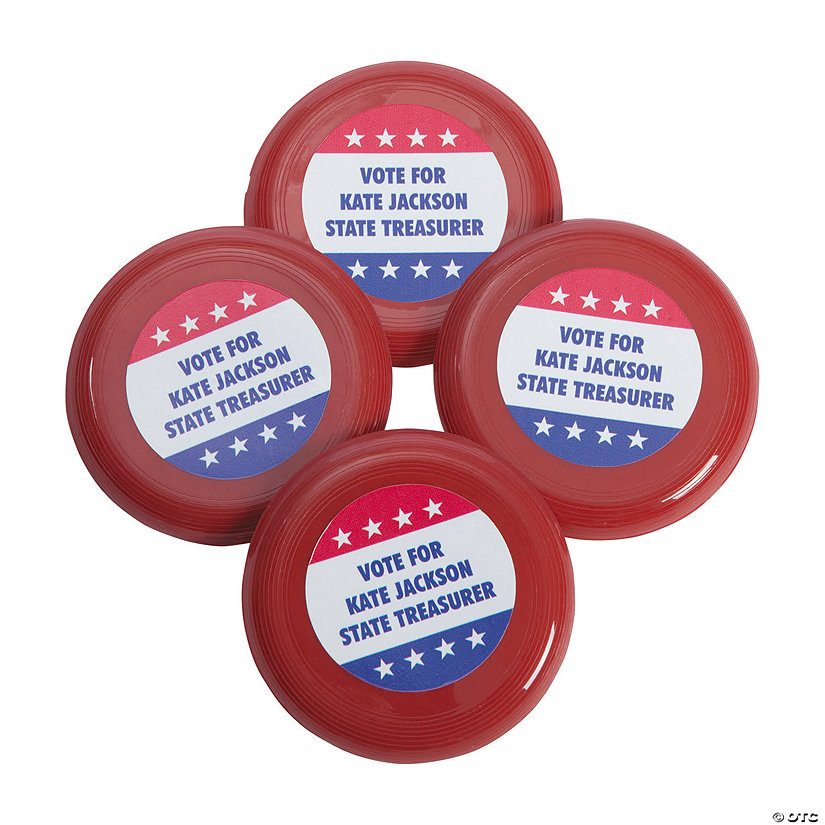 Bulk 72 Pc. Personalized Mini Patriotic Flying Discs Oriental Trading
