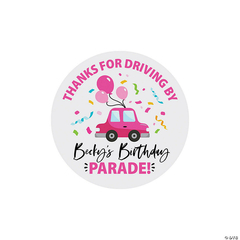 Bulk 80 Pc. Personalized Drive-By Parade Favor Stickers Image
