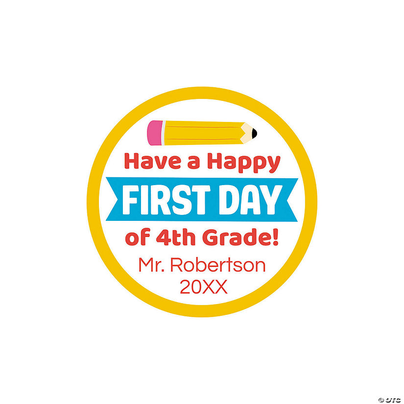 Bulk 80 Pc. Personalized First Day of School Favor Stickers Image Thumbnail