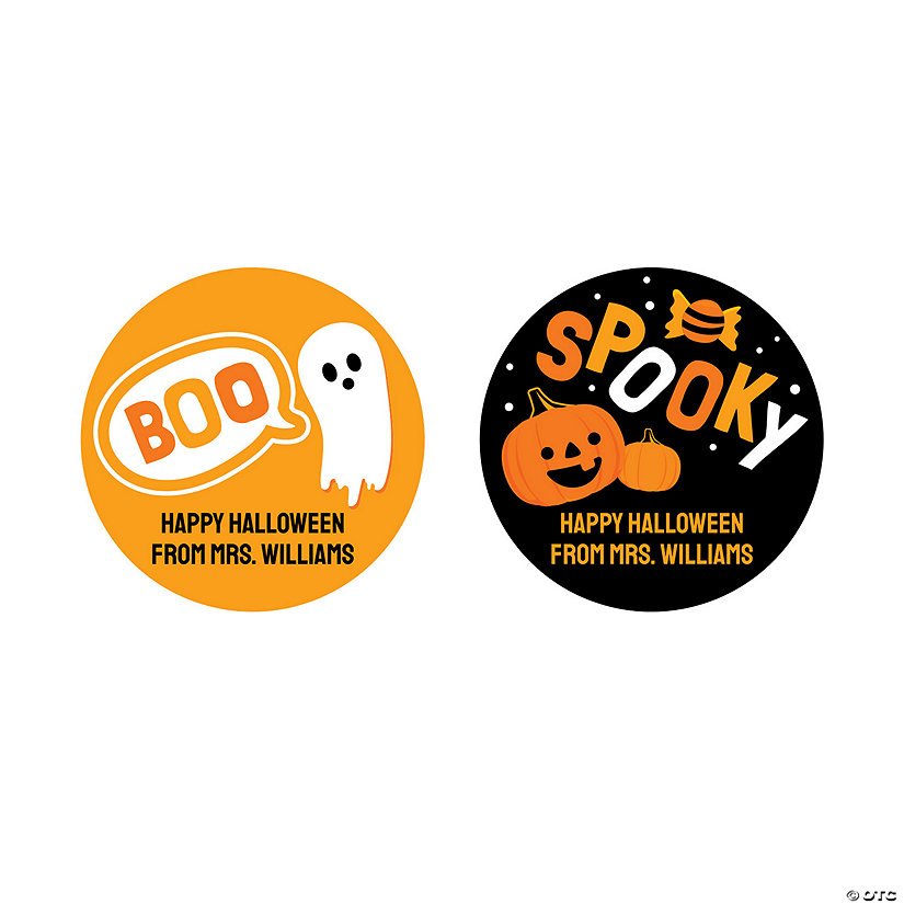 Bulk 80 Pc. Personalized Modern Halloween Favor Stickers Image Thumbnail
