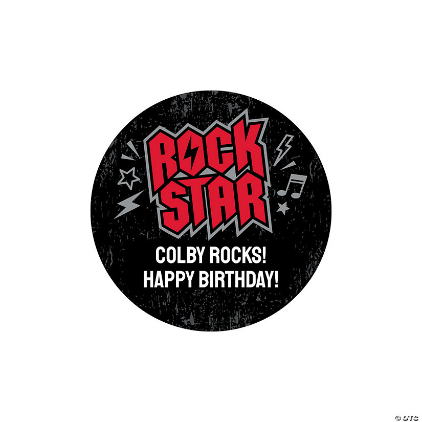 Bulk 80 Pc. Personalized Rock Star Favor Stickers Image Thumbnail